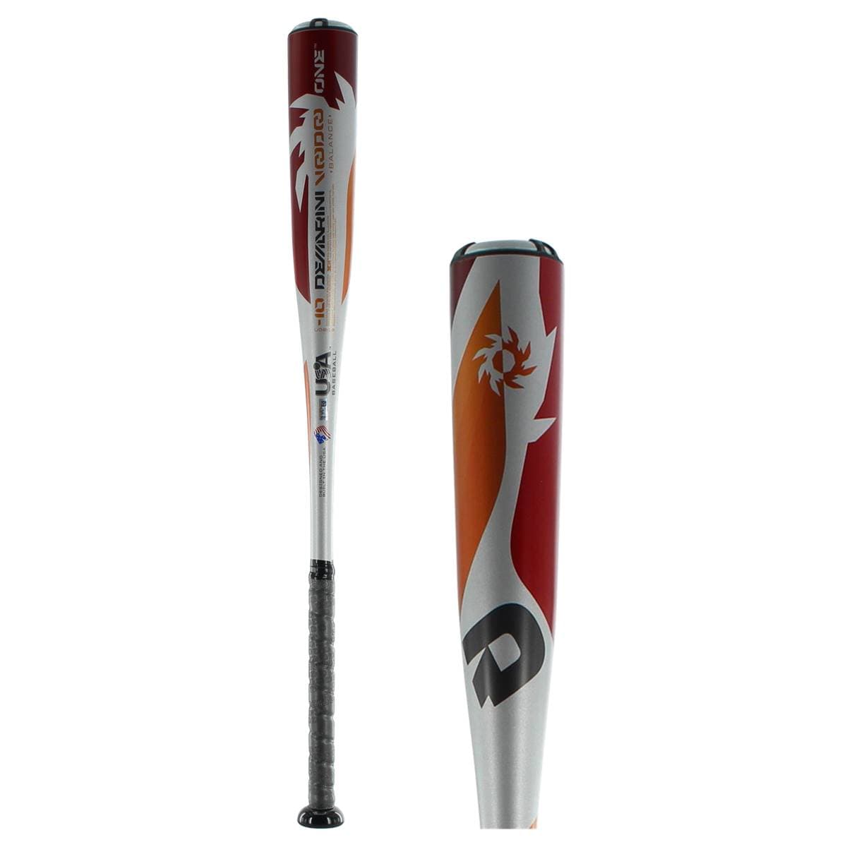Silver, red and black DeMarini Voodoo One -10 USA baseball bat product photo