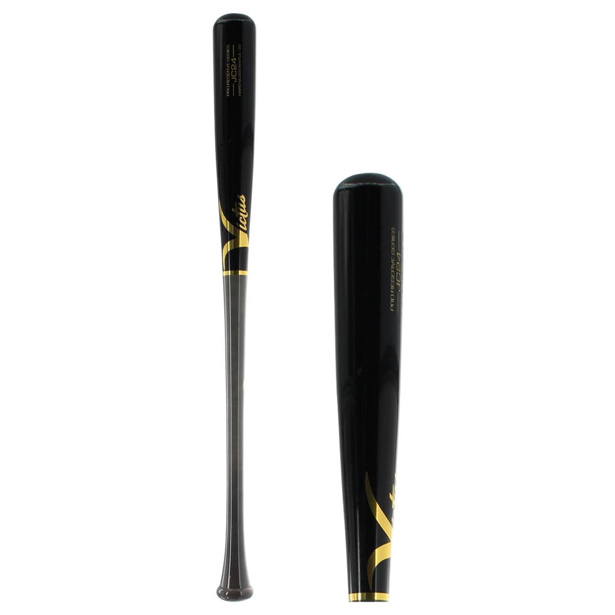 Black and grey Victus Pro Reserve JC24 maple wood baseball bat product photo