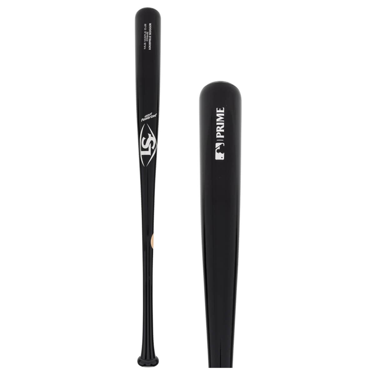 Glossy black Louisville Slugger MLB Prime DJ2 maple wood baseball bat product photo